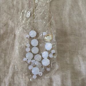 Bubble Necklace Elegant Gold and White Necklace